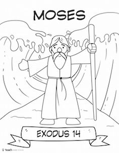 236x305 A Cute Coloring Page Of The Israelites Walking Through The Red Sea