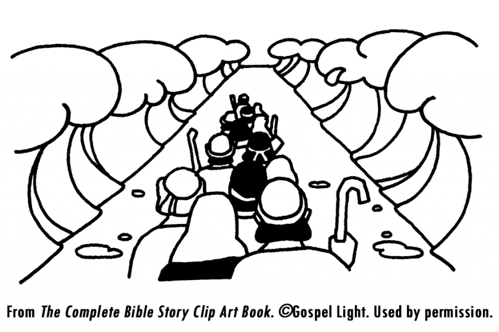 1024x683 Israelites Crossing The Red Sea Coloring Page Israelites Crossing