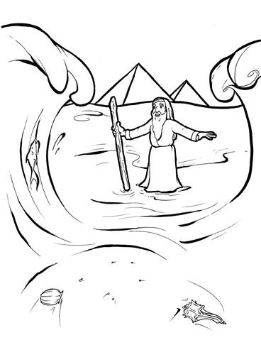 368x479 Moses And The Red Sea Coloring Page Children's Ministry Deals