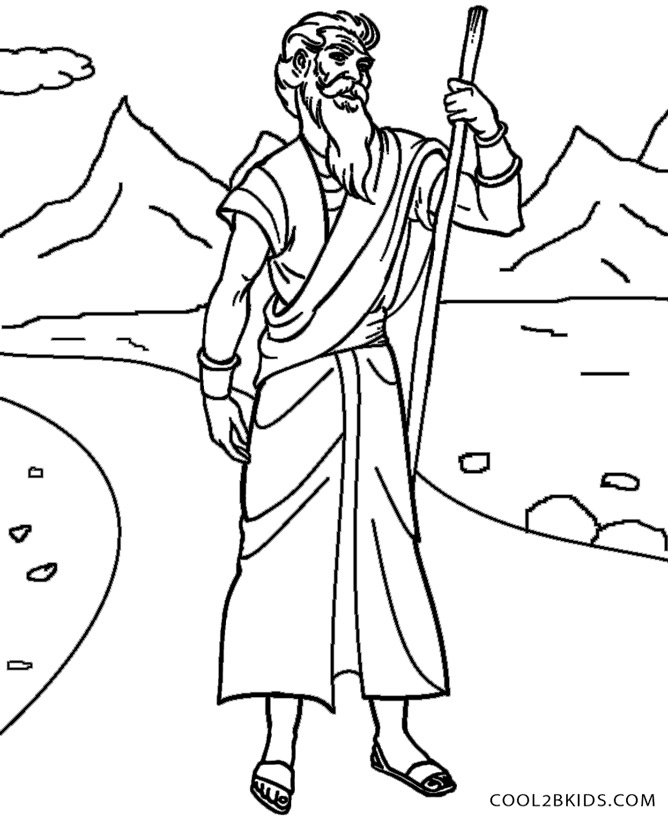 668x820 Printable Moses Coloring Pages For Kids