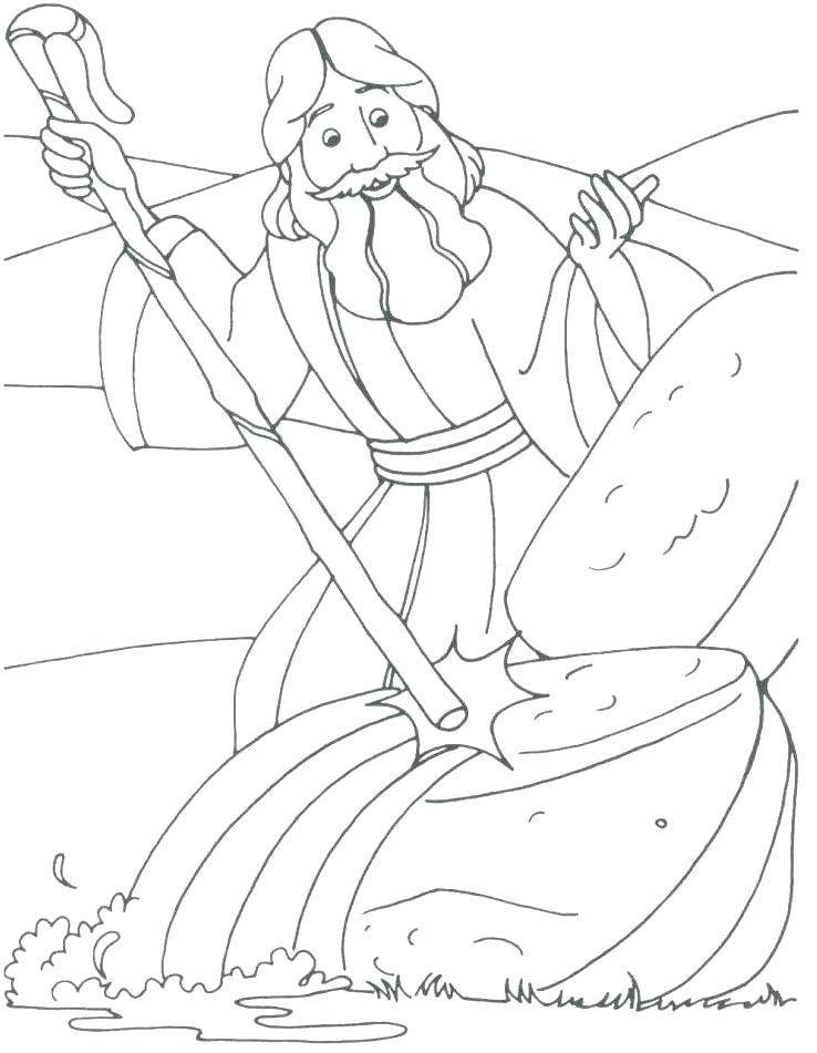 738x951 Free Moses Coloring Pages