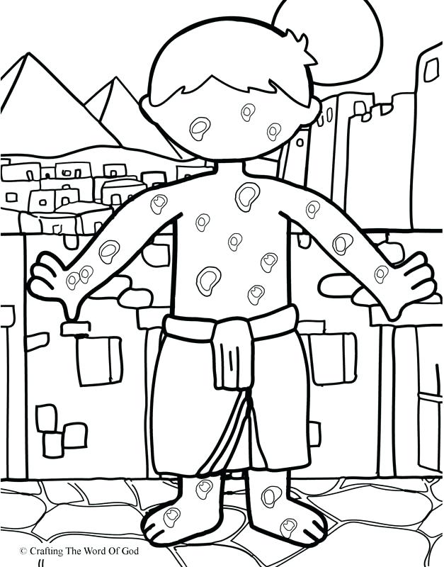 627x800 Ten Plagues Also The Plague Of Boils Coloring Page Plagues