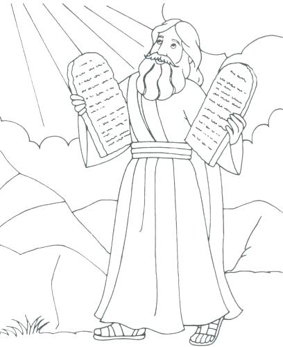 408x500 Ten Commandments Coloring Pages