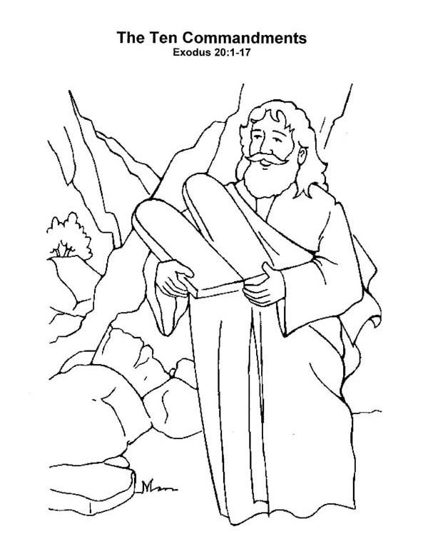 Moses Ten Commandments Coloring Pages at GetDrawings | Free download