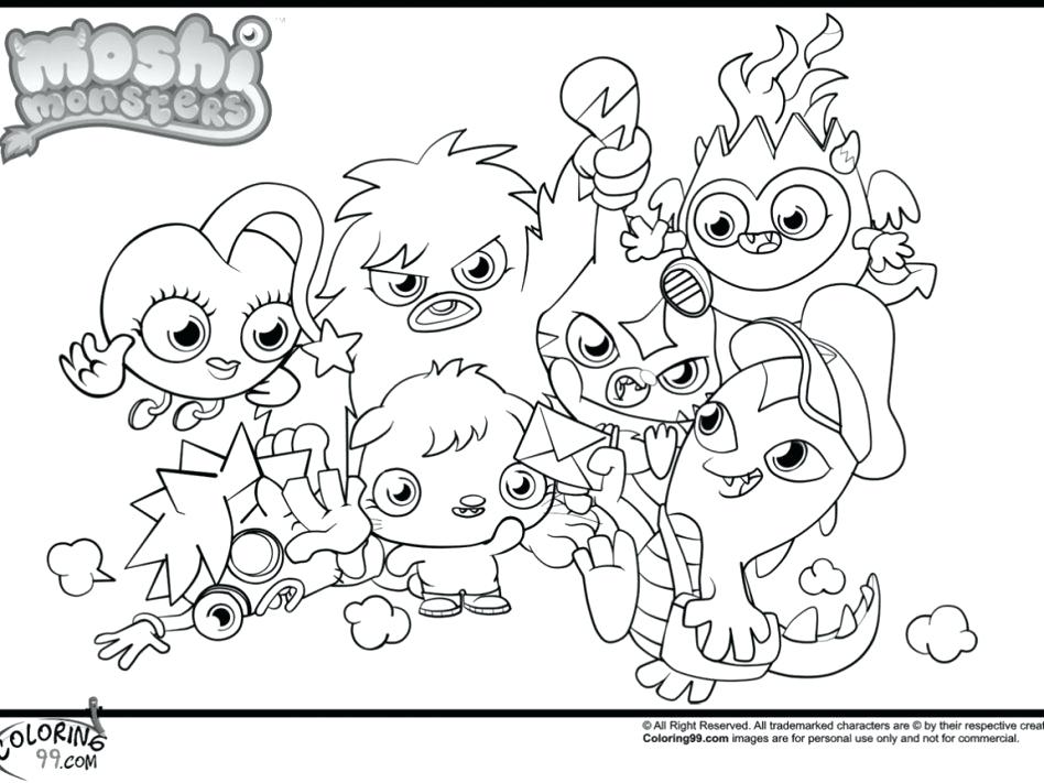 948x711 Moshi Monsters Coloring Pages Large Size Of Monsters Coloring