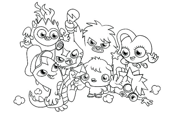 600x434 Moshi Monsters Coloring Pages Monsters Inc Coloring Boo Monsters