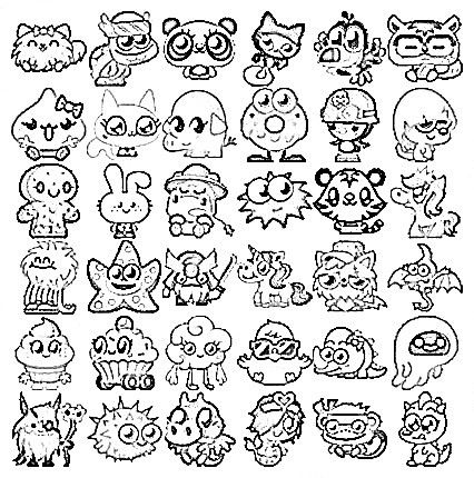 426x430 Coloring Pictures Of Moshi Monsters Moshlings