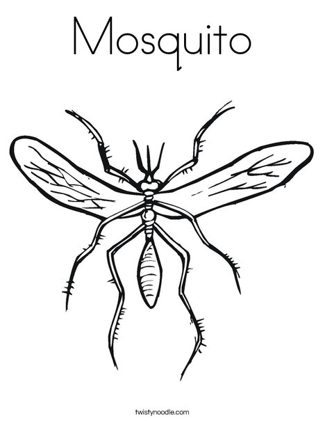468x605 Mosquito Coloring Page