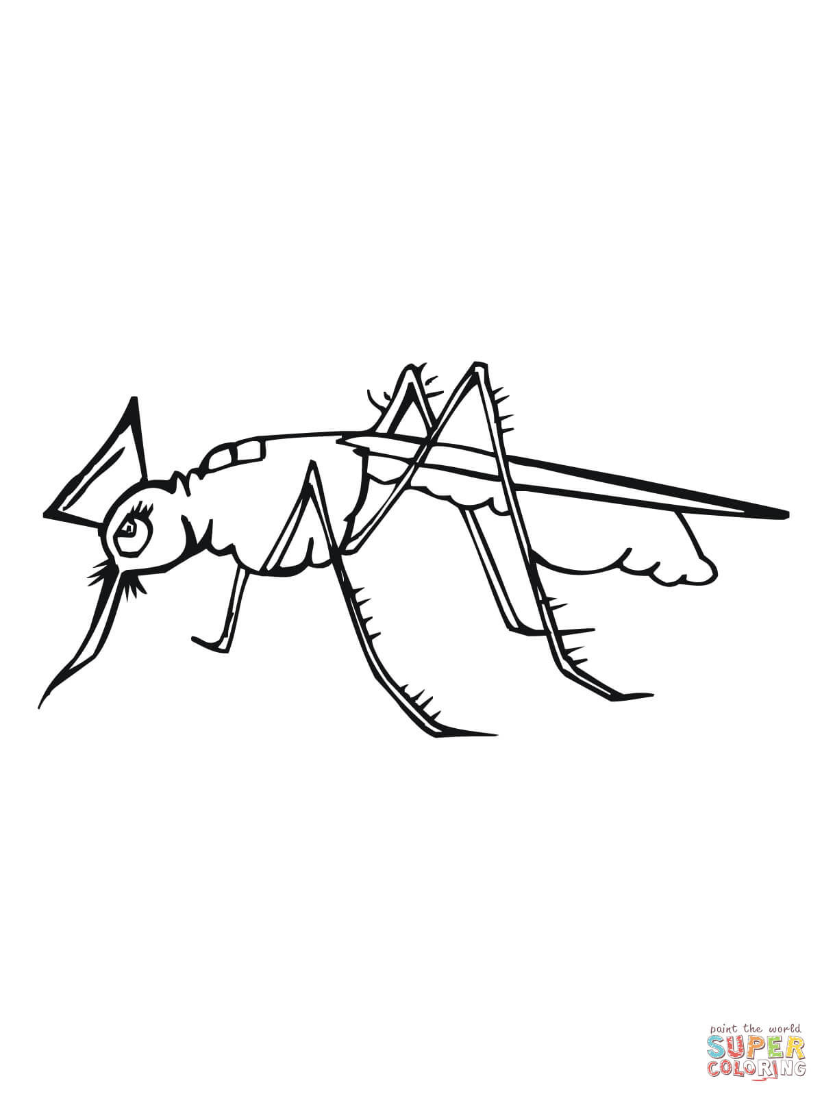1200x1600 Coloring Mosquito Coloring Page