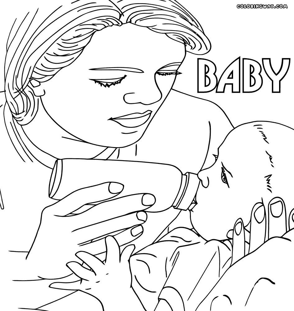 946x1000 Mom And Baby Coloring Pages