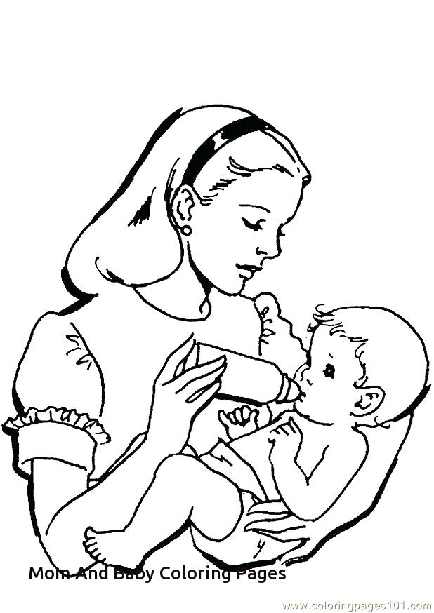 618x874 Mother And Baby Coloring Pages Mom And Baby Coloring Pages