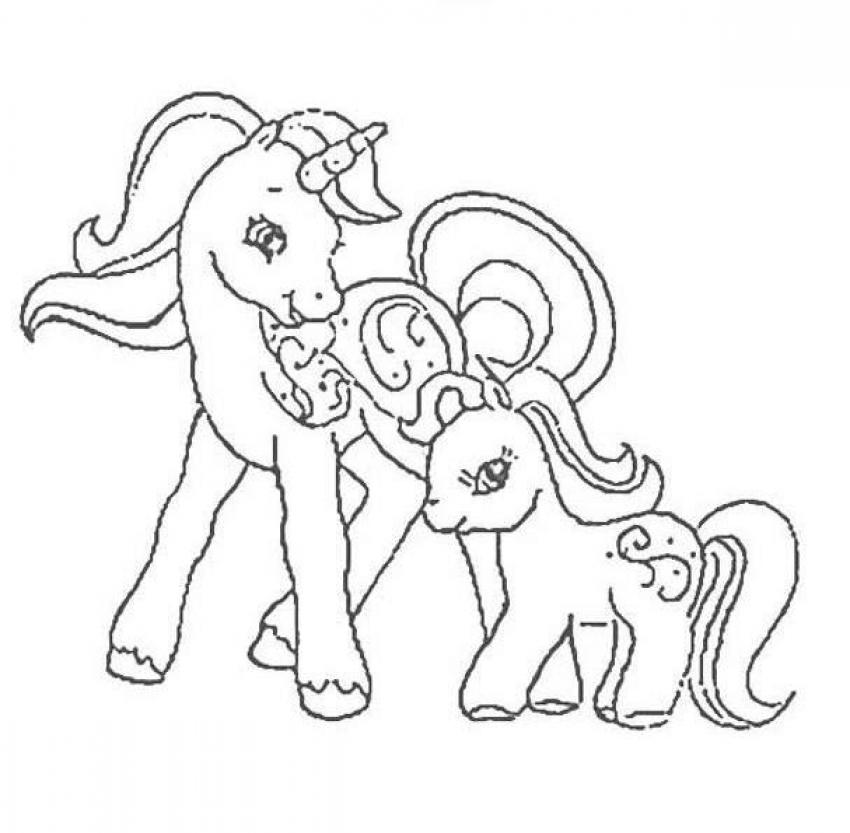 850x833 My Little Pony Mother And Her Baby Coloring Page