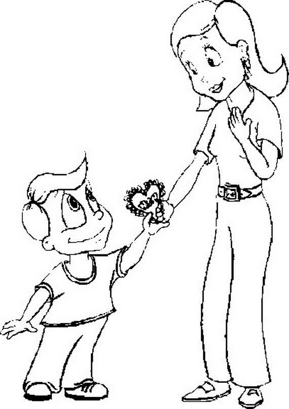 570x807 Mothers Day Coloring Pages For The Holiday
