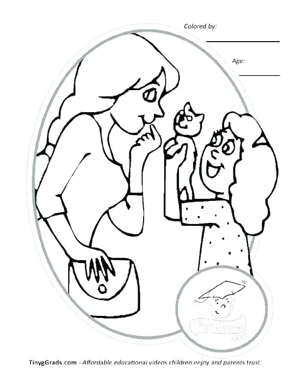 612x792 Father And Daughter Coloring Pages Mother And Daughter Coloring