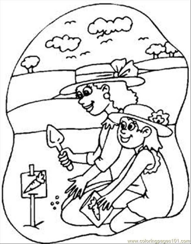 650x830 Mom Daughter Garden Rdax Coloring Page