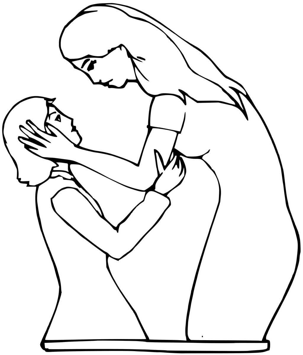 1024x1200 Mother And Daughter Coloring Pages
