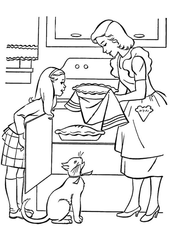 595x842 Free Printable Mother's Day Coloring Pages