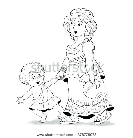 450x470 Mother And Son Coloring Pages Family Coloring Sheets Pa Mother Son