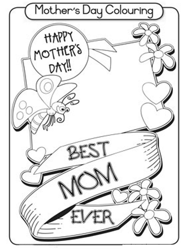 768x1024 Homey Ideas Mother Day Color Pages Printable Mothers Coloring