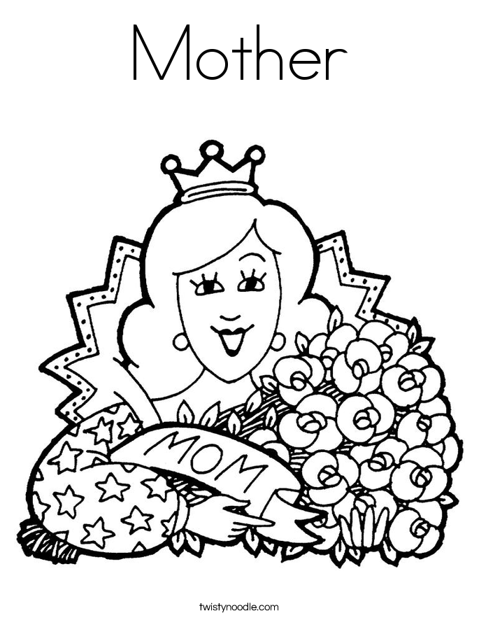 685x886 Mother Coloring Page