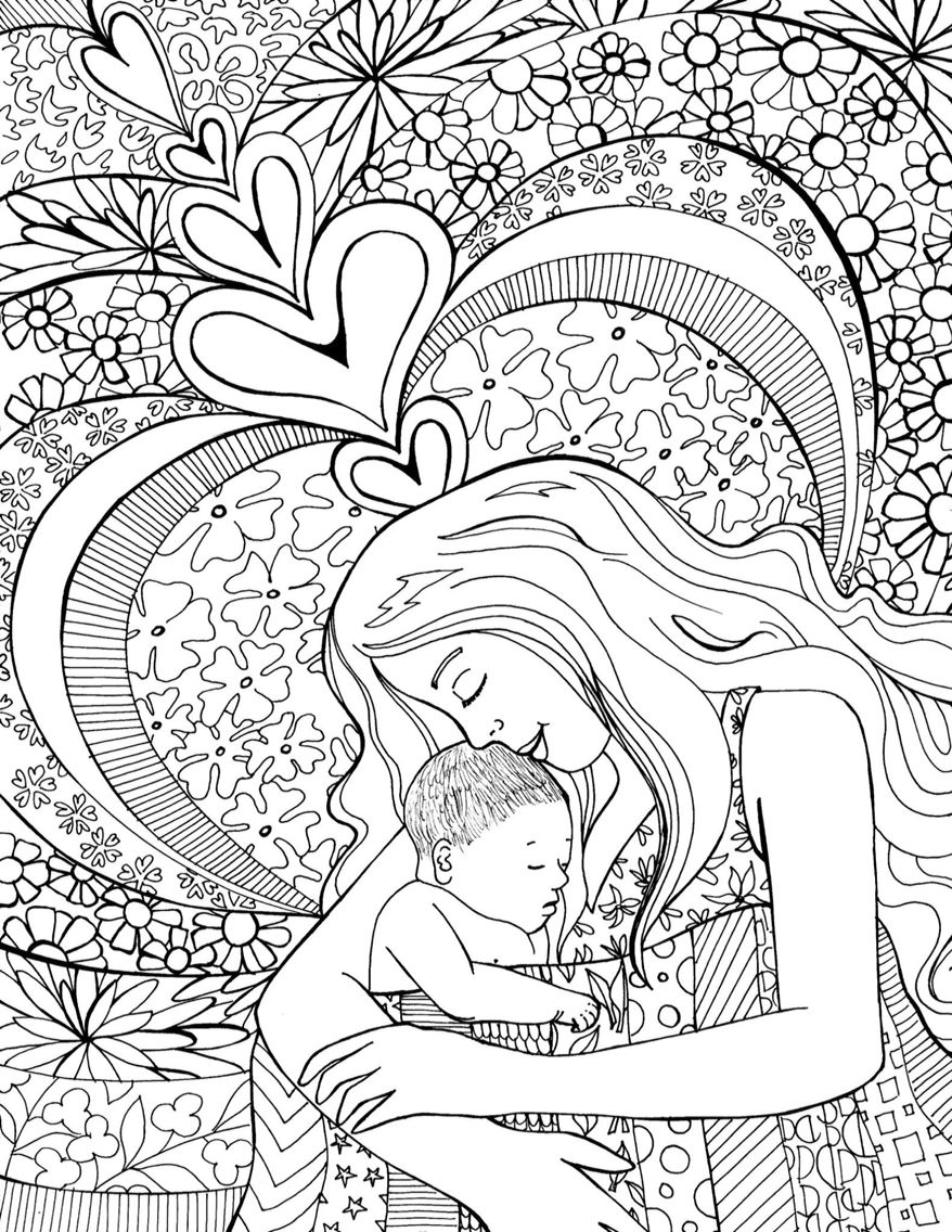 878x1136 Beautiful Birth Coloring Page For Preparing For Childbirth