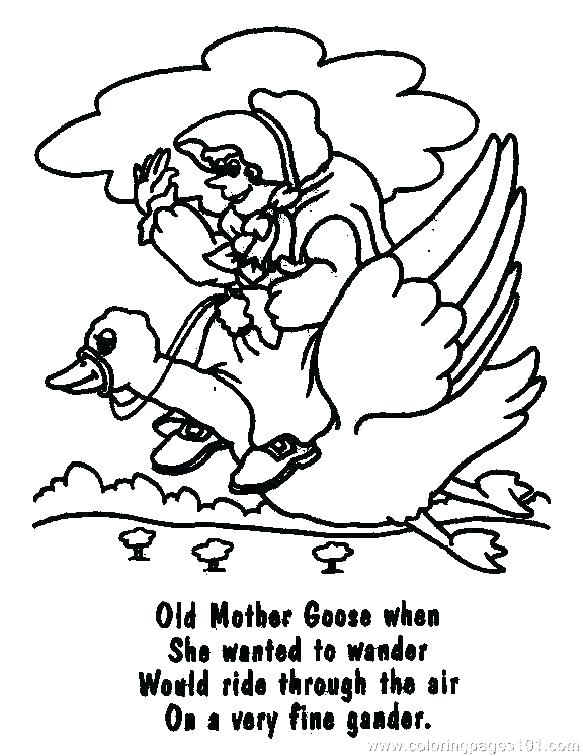 583x756 Mother Goose Coloring Pages
