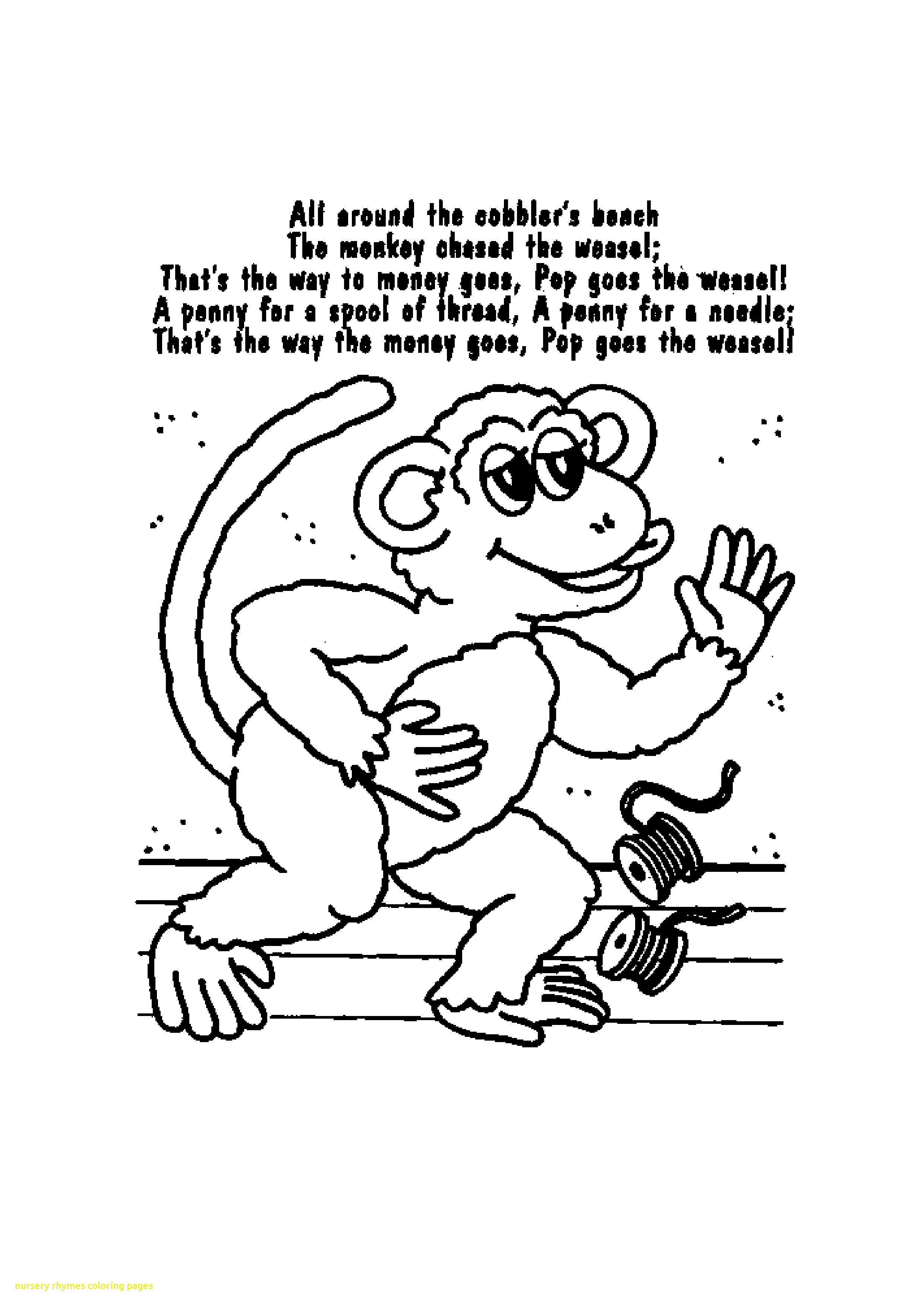 2479x3508 Free Printable Coloring Page Mother Goose Nursery Rhymes Rub