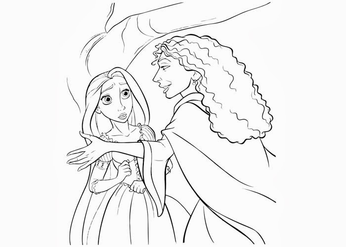 700x500 Rapunzel Mother Gothel Coloring Page Free Coloring Pages