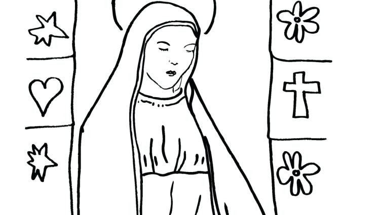 750x425 Virgin Mary Coloring Page X Previous Image Next Image