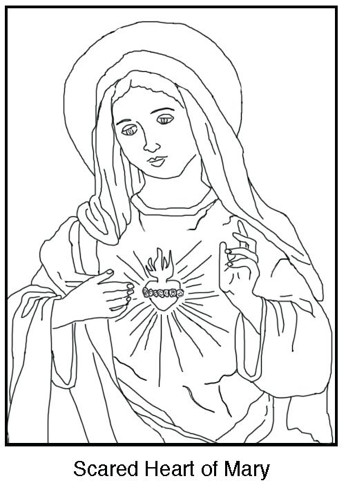 501x712 Mary Coloring Page