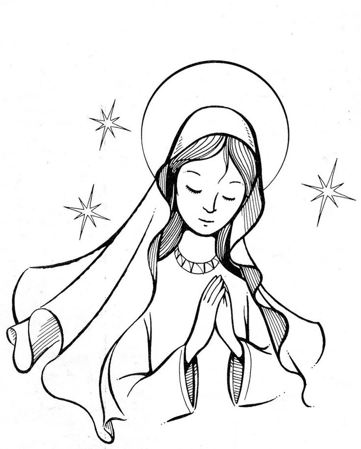 736x914 Best Photos Of Holy Mary Coloring Pages