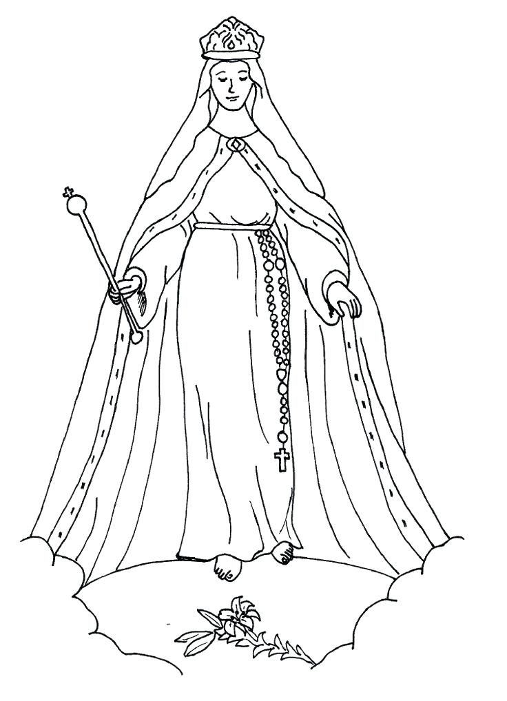 736x1018 Coloring Pages Blessed Mother Mary Coloring Pages View Larger