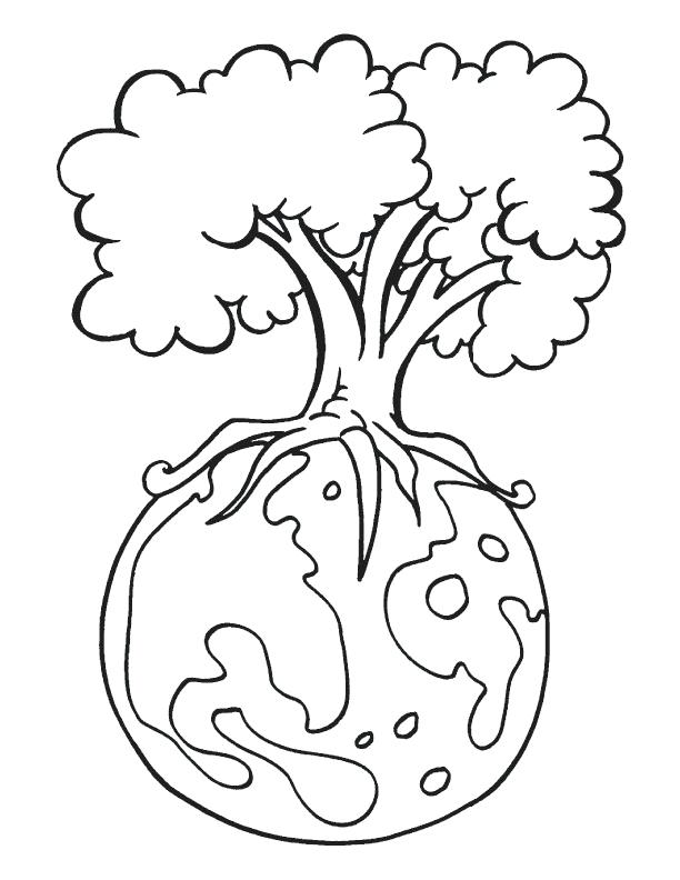 612x792 Mother Nature Coloring Pages Tree Earth Day Coloring Pages