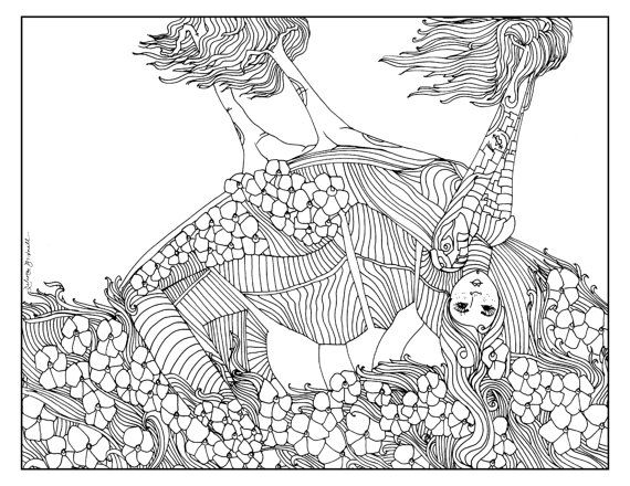570x440 Coloring People, Mermaid, Fairy
