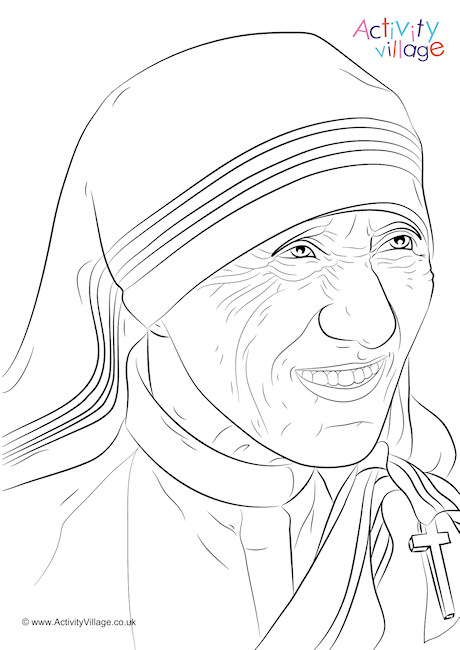 460x650 Mother Teresa Colouring Page