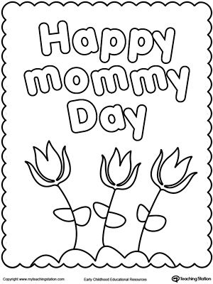 300x400 Happy Mother's Day Coloring Page Worksheets, Homemade Cards