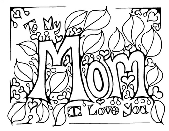 350x270 Mother's Day Coloring Page For Mom Birthday