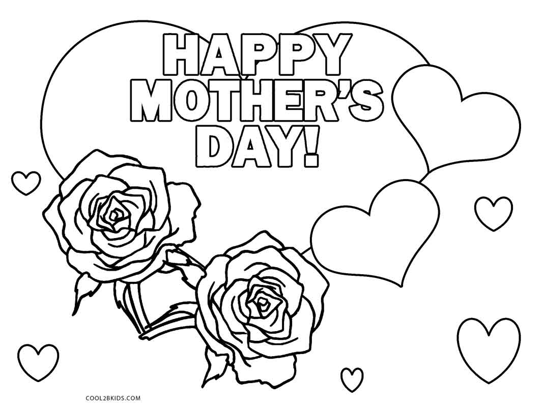 1067x800 Best Free Printable Mothers Day Coloring Pages For Kids Free
