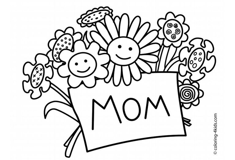 768x525 Top Mothers Day Coloring Pages