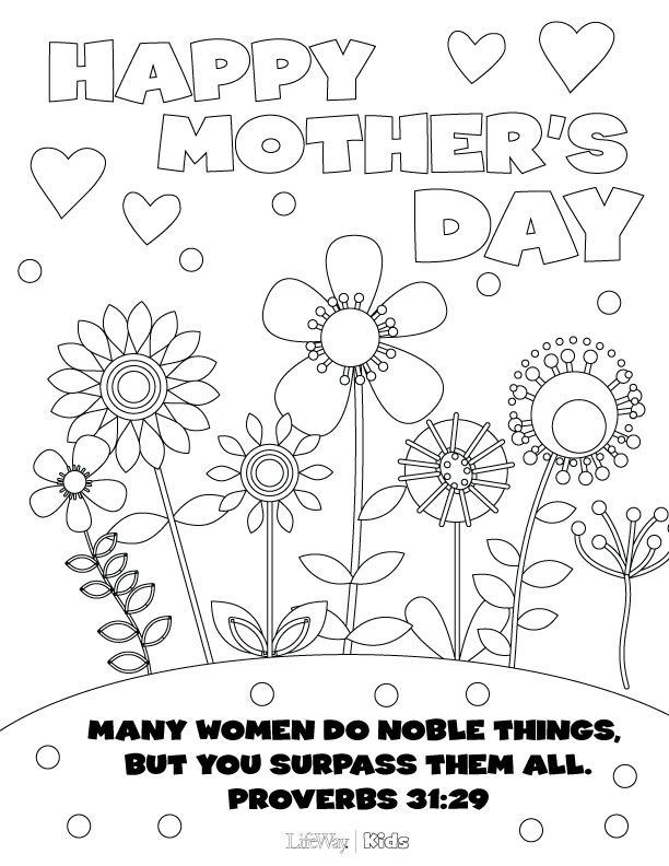 612x792 Mother Day Coloring Pages