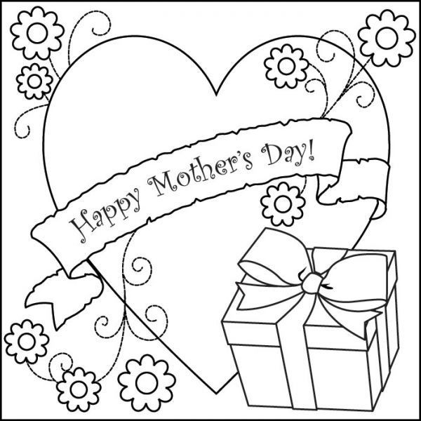600x600 Mothers Day Coloring Pages Pictures Printable