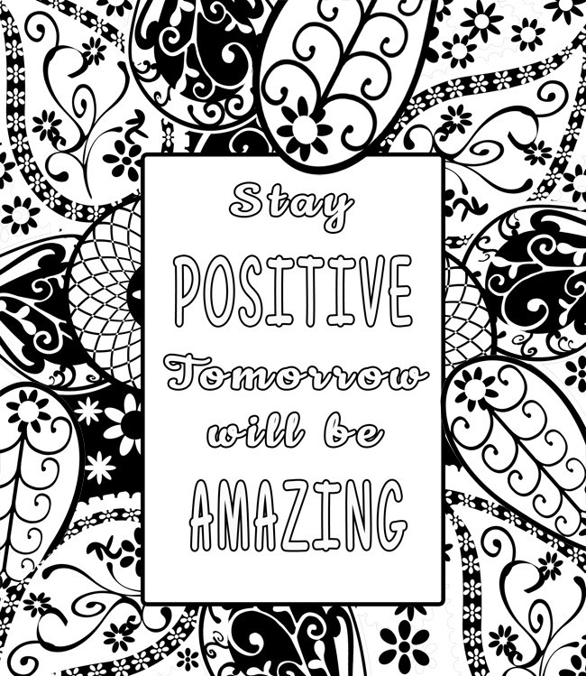 650x749 Amazing Ideas Inspirational Coloring Pages For Adults Positive