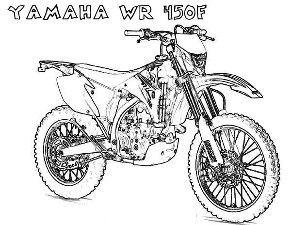 600x464 Yamaha Motorcycle Coloring Page