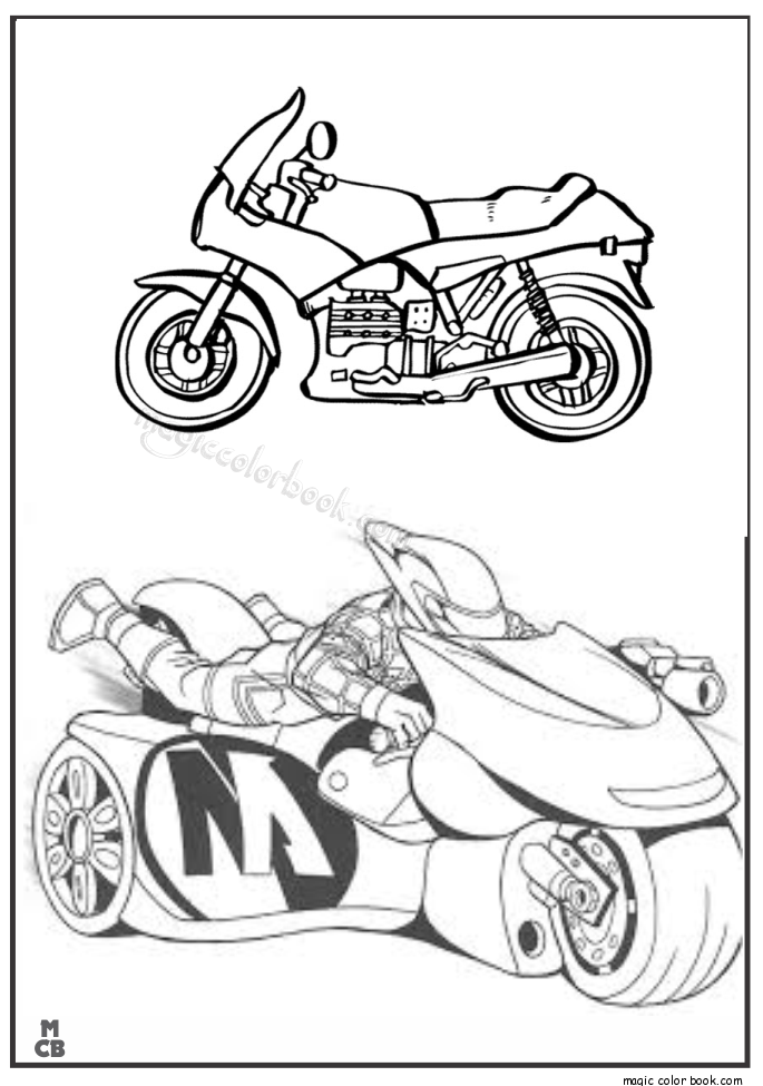 685x975 Motorcycle Coloring Pages