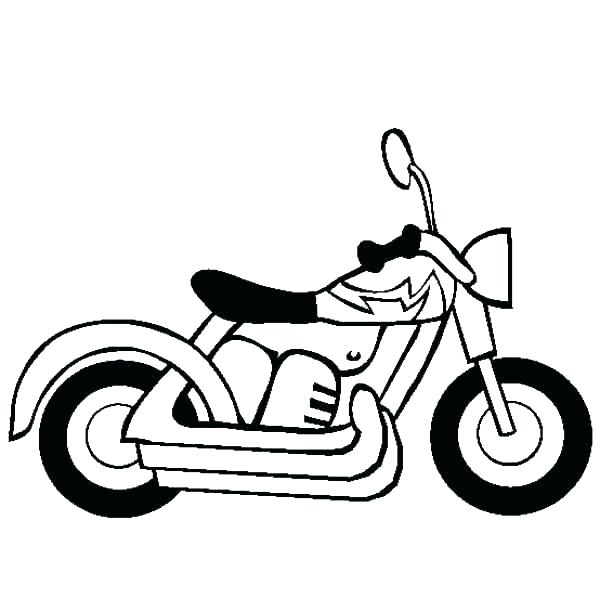 600x612 Free Printable Motorcycle Coloring Pages
