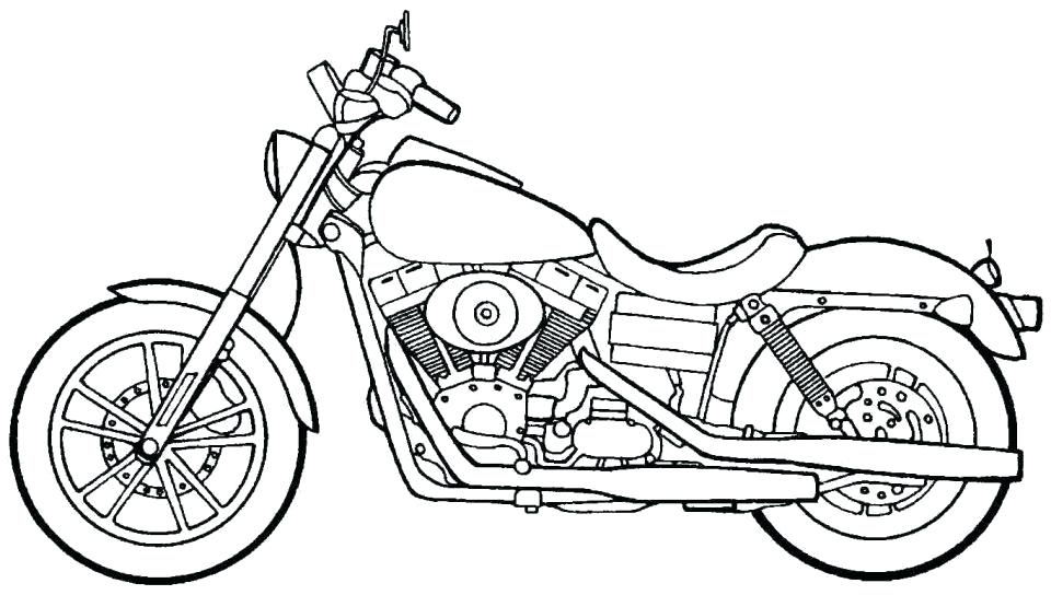 960x544 Motorcycle Coloring Pages Easy Police Page Free Printable Amazing