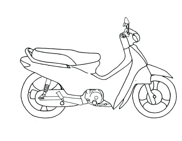 600x465 Motorcycle Coloring Pages Printable Motorcycle Scooter Coloring