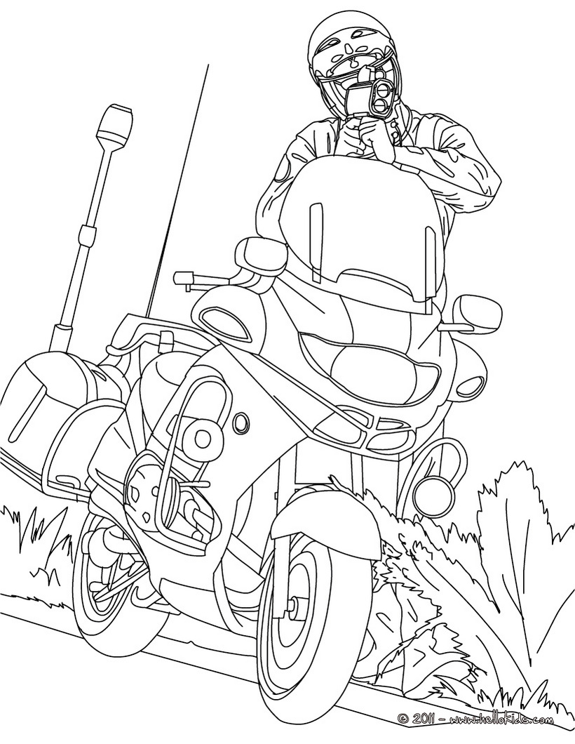 820x1060 Police Motorcycle Coloring Pages, Printable Police Motorcycle