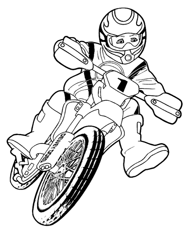 600x740 Coloring Pages With Motorcycles, Motorbikes, Motorcyclist, Police