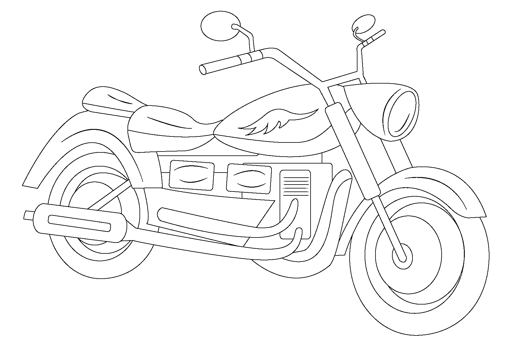 1713x1181 Free Printable Motorcycle Coloring Pages For Kids Mice, Kids